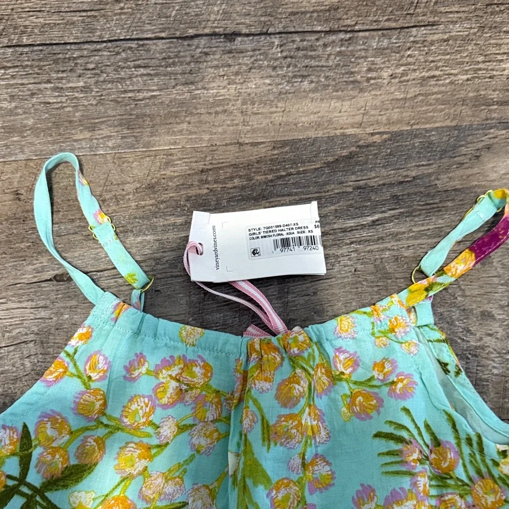 NWT Vineyard Vines Girls Tiered Halter Dress - XS